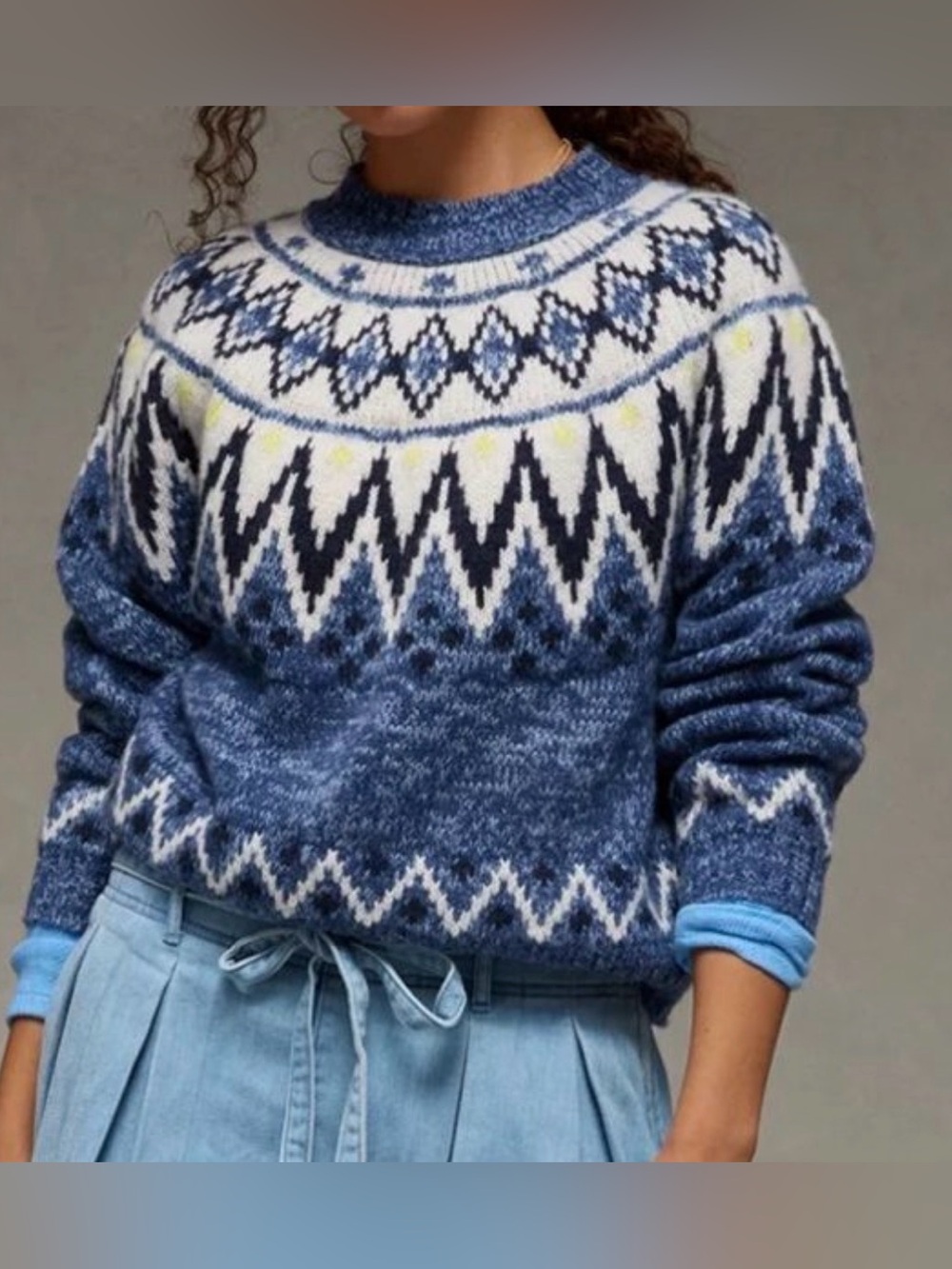 NWT American Eagle Snow Stopper Cropped Knit Sweater - Size XS